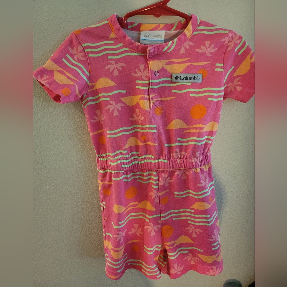 Columbia Kids Romper in Pink with Orange Accents Size 3T